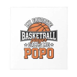 Lustiges Vintage-Sportdesign Basketball Popo_1 Notizblock