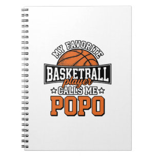 Lustiges Vintage-Sportdesign Basketball Popo_1 Notizblock
