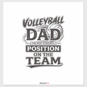 Lustiges Vintage-Team-Positions-Shirt für Volleyba Aufkleber