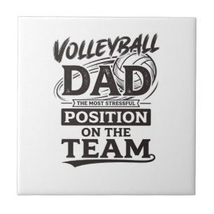Lustiges Vintage-Team-Positions-Shirt für Volleyba Fliese