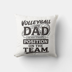 Lustiges Vintage-Team-Positions-Shirt für Volleyba Kissen