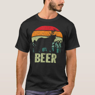 Lustiges Vintage-Trinken - Bär Hirsch Bier T-Shirt
