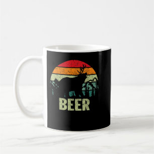 Lustiges Vintage-Trinken - Bär Hirsch Bier T-Shirt Kaffeetasse