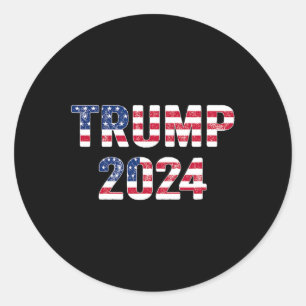 Lustiges Vintage-Trump-Geschenk zur Wahl 2024 für Runder Aufkleber