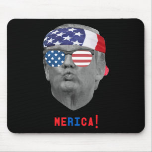 Lustiges Vintage-Trump-Schmollmund-Gesicht Merica Mousepad