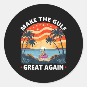 Lustiges Vintage-Trump-Shirt Mach den Golf wieder Runder Aufkleber