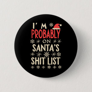 Lustiges Vintage-Weihnachten ich stehe wahrscheinl Button