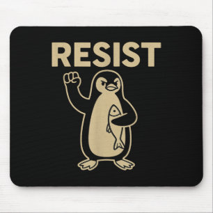 Lustiges Vintage-Widerstand-Pinguin-Aktivismus Gra Mousepad