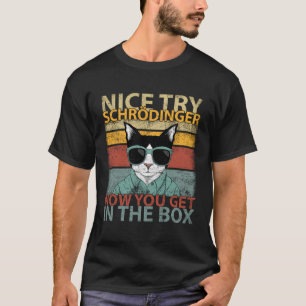 Lustiges Vintage-Wissenschaftsgeschenk Schrödinger T-Shirt