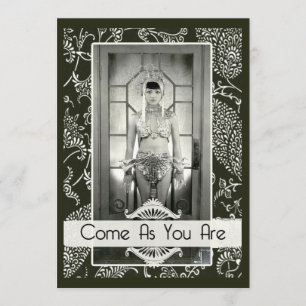 Lustiges Vintages gekommen als Sie sind Einladung