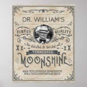 Lustiges Vintages Moonshine Poster