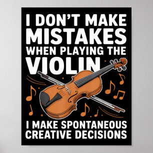 Lustiges Violinendesign für Männer Frauen Orcheste Poster