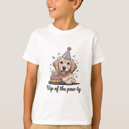Lustiges "VIP der Paw-ty" Hundegeburtstagsshirt T-Shirt