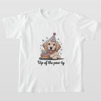 Lustiges "VIP der Paw-ty" Hundegeburtstagsshirt T-Shirt