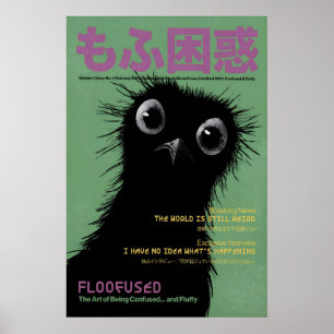 Lustiges Vogelposter Eigenartige Retro-Tierkunst 1 Poster