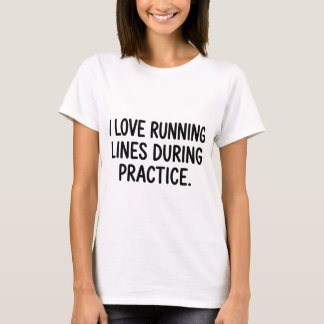 Lustiges Volleyball-Weißes-Lügen-Linienlaufen T-Shirt