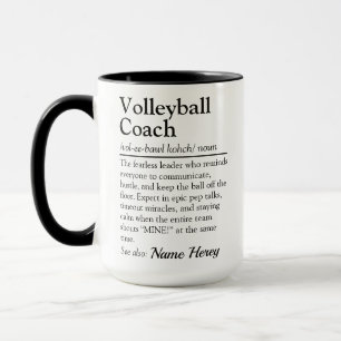 Lustiges Volleyballtrainer-Definitions-Geschenk Tasse