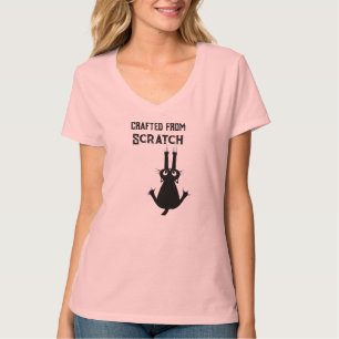 Lustiges, von Hand gefertigtes Tuxedo-Katze Grafik T-Shirt