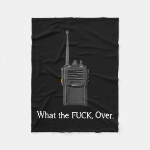 Lustiges Walkie Talkie Wtf Over Funkoperator-Zitat Fleecedecke