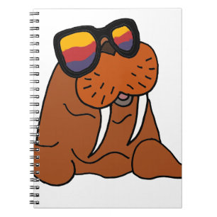 Lustiges Walross-tragende Sonnenbrille Notizblock