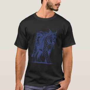 Lustiges Wandernder Luchs Cottagecore Tierliebhabe T-Shirt