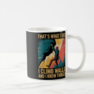 Lustiges Wandklettern Das mache ich Ich klettere W Kaffeetasse