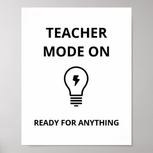Lustiges Wandkunstposter   Lehrer-Modus aktiviert  Poster