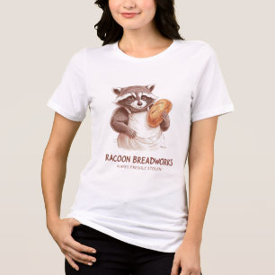 Lustiges Waschbär-Bäcker-T-Shirt 🥖 „Racoon Breadw Tri-Blend Shirt