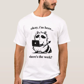 Lustiges Waschbär-Entwickler-T-Shirt - Remote Arbe T-Shirt