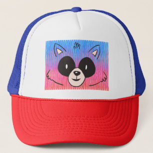 Lustiges Waschbär-Gesicht-Design Truckerkappe