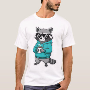 Lustiges Waschbär-Shirt Geschenk für Kaffeeliebh T-Shirt