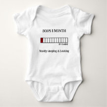 Lustiges Wasserfarben-Baby-Meilenstein-Body | 1 Mo