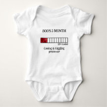 Lustiges Wasserfarben-Baby-Meilenstein-Body | 3 Mo