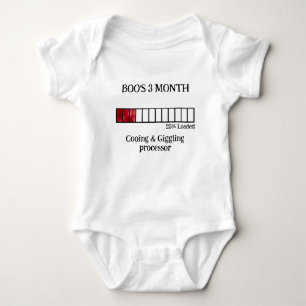 Lustiges Wasserfarben-Baby-Meilenstein-Body   3 Mo Baby Strampler