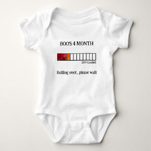 Lustiges Wasserfarben-Baby-Meilenstein-Body   4 Mo Baby Strampler