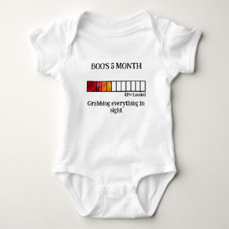 Lustiges Wasserfarben-Baby-Meilenstein-Body | 5 Mo Baby Strampler