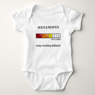 Lustiges Wasserfarben-Baby-Meilenstein-Body   8 Mo Baby Strampler