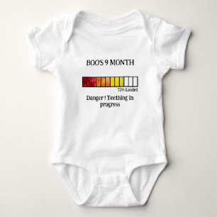 Lustiges Wasserfarben-Baby-Meilenstein-Body   9 Mo Baby Strampler
