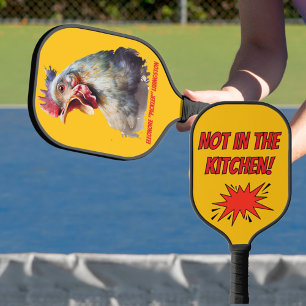 Lustiges Wasserfarben-Huhn Personalisiert Pickleball Schläger