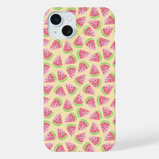 Lustiges Wassermelonen-Muster iPhone Hülle (Rückseite)