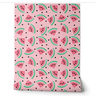 Lustiges Wassermelonenscheiben-Muster Sommer-Vibes Tapete