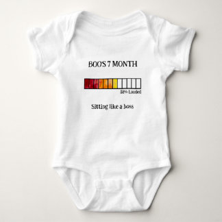 Lustiges Watercolor-Baby-Meilenstein-Body | 7 Mona Baby Strampler