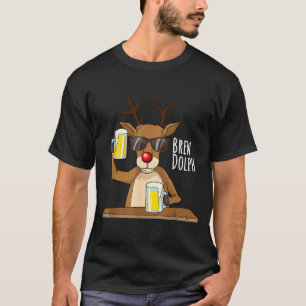 Lustiges Weihnachten Alkohol T-Shirt. Brew Dolph B T-Shirt