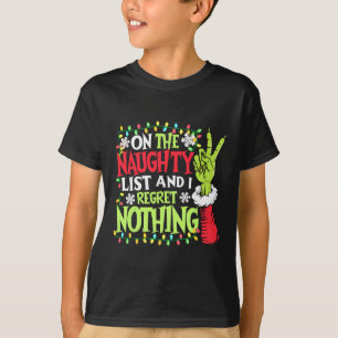 Lustiges Weihnachten auf der unartigen Liste und i T-Shirt