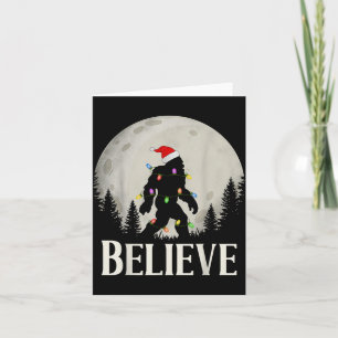 Lustiges Weihnachten Bigfoot Santa Hut Mond Sasqua Karte