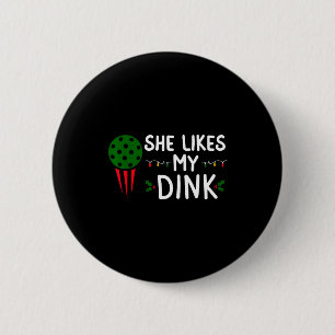 Lustiges Weihnachten Ckleball Sie mag mein Getränk Button