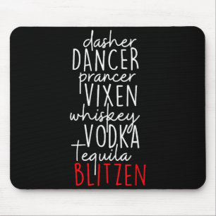 Lustiges Weihnachten Dasher Dancer Prancer Vixen W Mousepad
