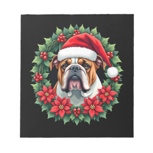 Lustiges Weihnachten English Bulldog Tank Top Notizblock