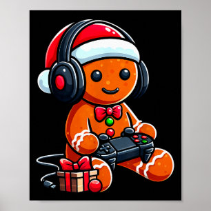 Lustiges Weihnachten Gamer Lebkuchen Weihnachten G Poster