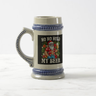 Lustiges Weihnachten Ho Ho Halt Mein Bier Santa Bierglas